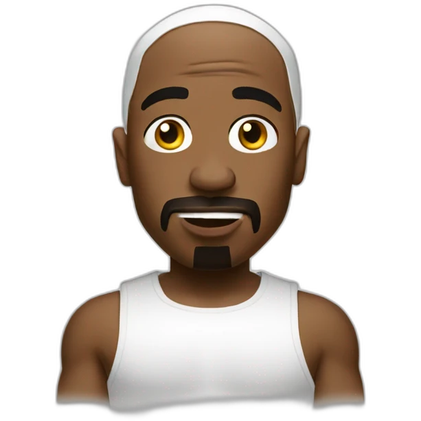 White 2pac emoji