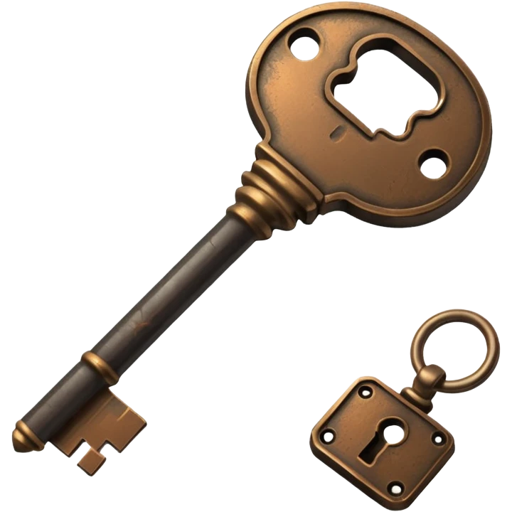 dark old key emoji