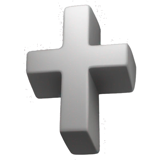 3d plus sign monotone  emoji