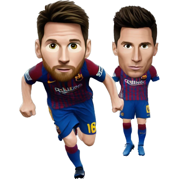 Messi abrazando a cristiano ronaldo emoji