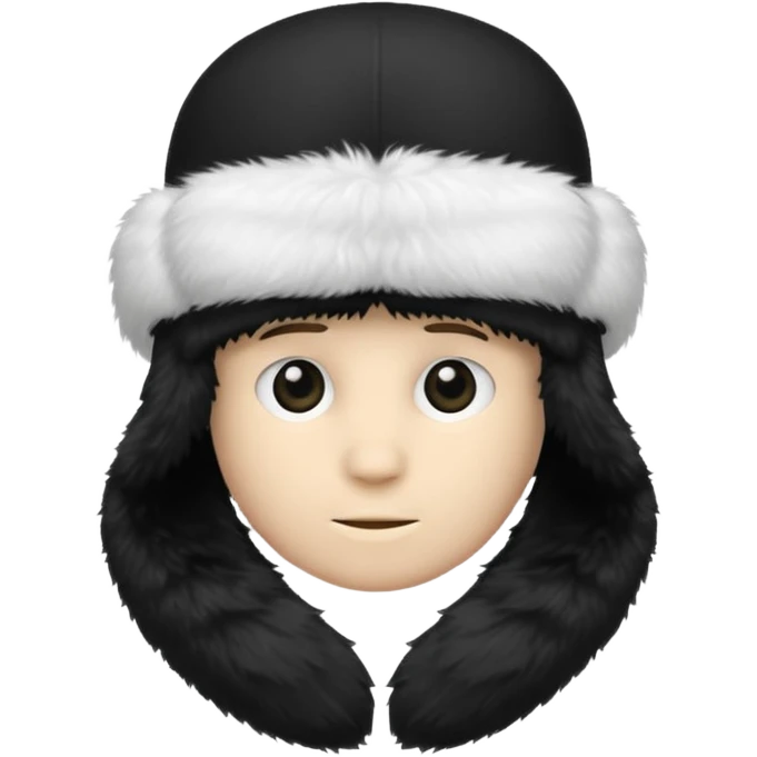A blank Black ushanka hat emoji