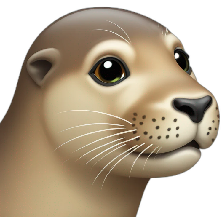 blushing sea lion emoji