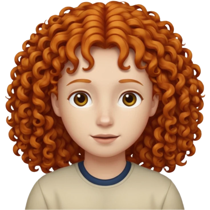 Gimp with curly ginger hair emoji
