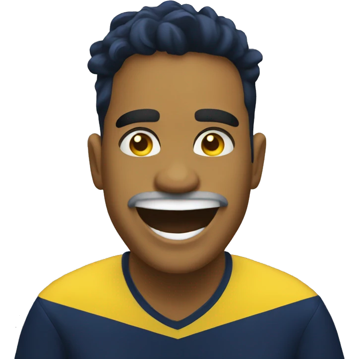 yellow navy flag waving happy eyebrows thick emoji emoji