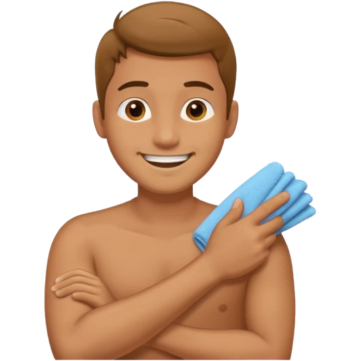 Emoji of a guy dusting off his shoulder with his hand emoji
