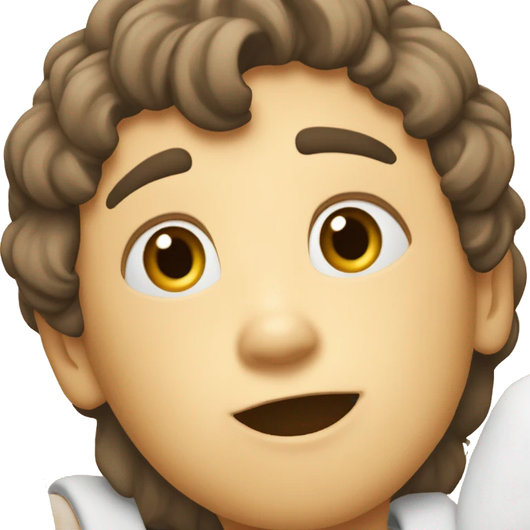 Garçon couché ayant l'air ennuyé emoji