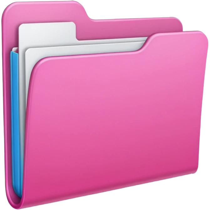 simple pink folder emoji