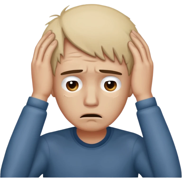 Create ecmoji so sad like that 🫩 man emoji