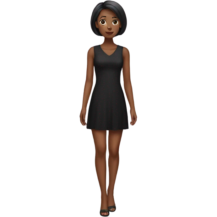 Black short dress emoji