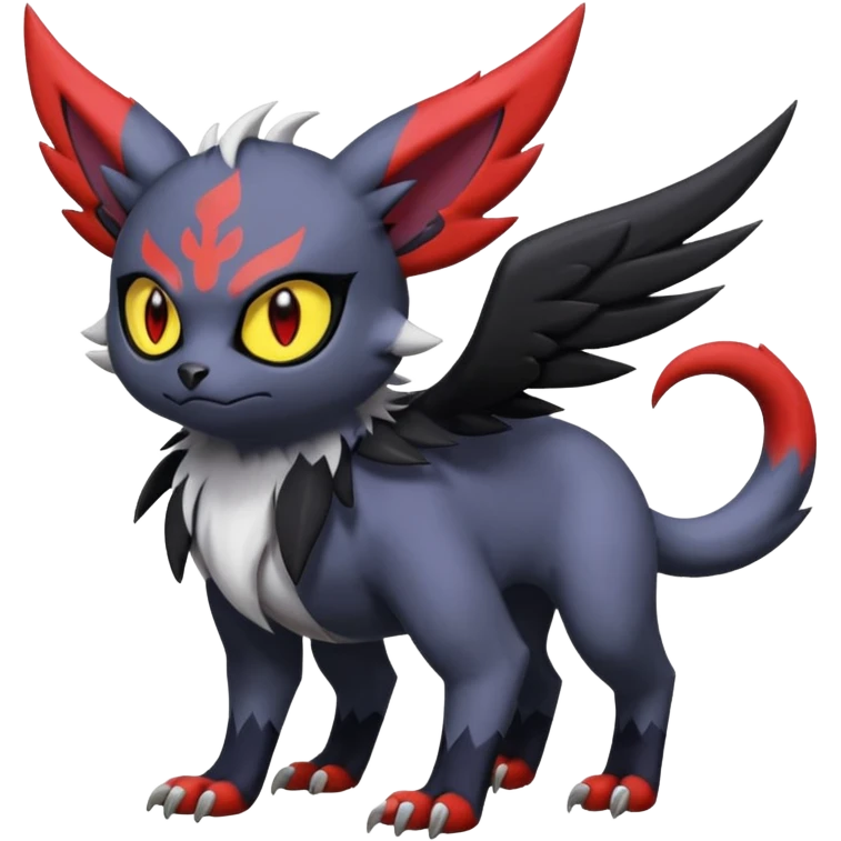 Noibat-Absol-Nargacuga-Litten-Torracat-fusion-Fakemon-Pokémon-creature  emoji