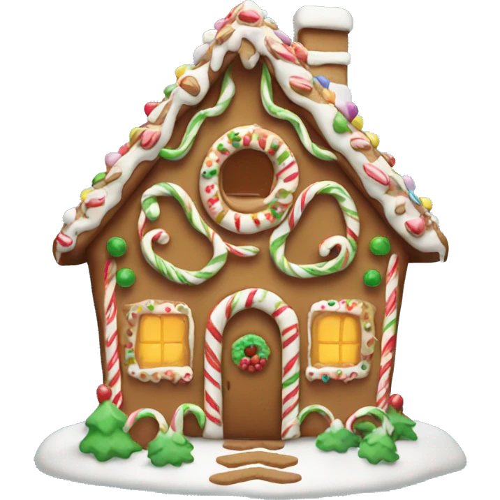 gingerbread house emoji