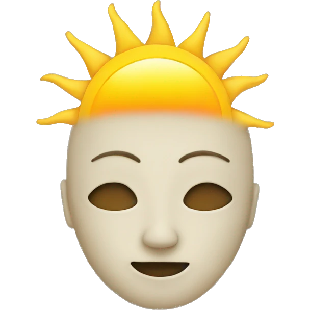 sun without face emoji