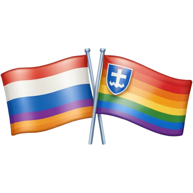 A slovak flag combined with a gay flag emoji