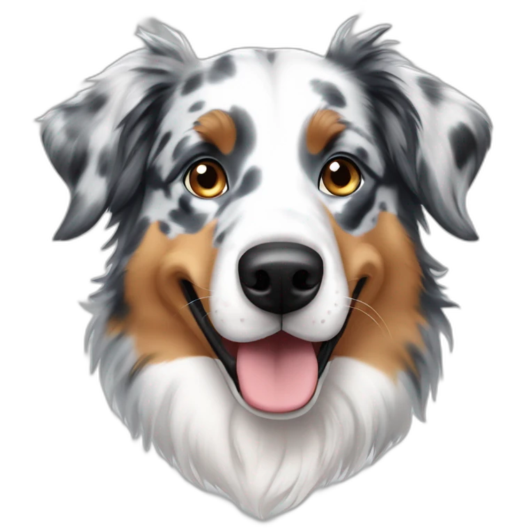 dog australian shepard blue merle emoji