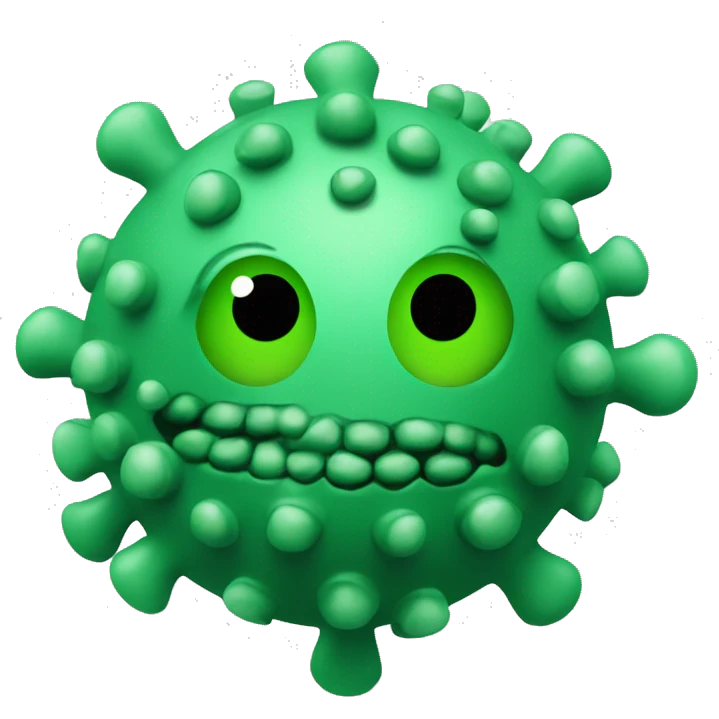COVID virus green a lot emoji