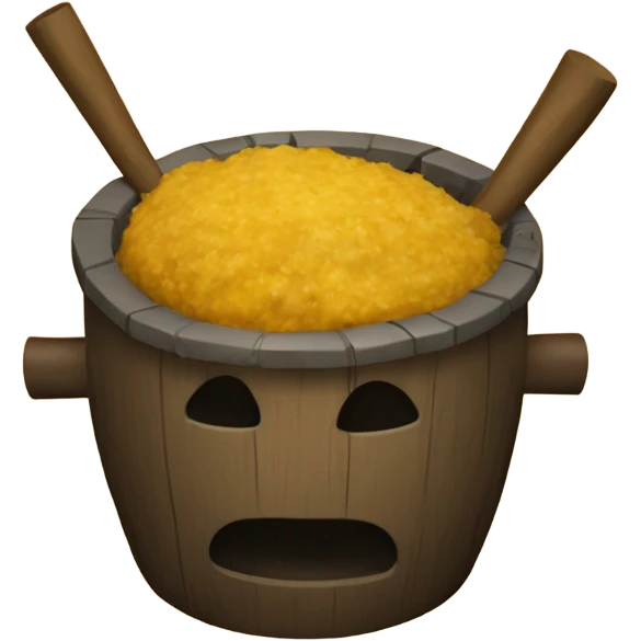 Mofongo in wood mortar  emoji