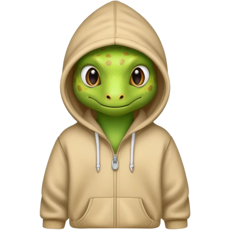 Gecko wearing hoodie emoji
