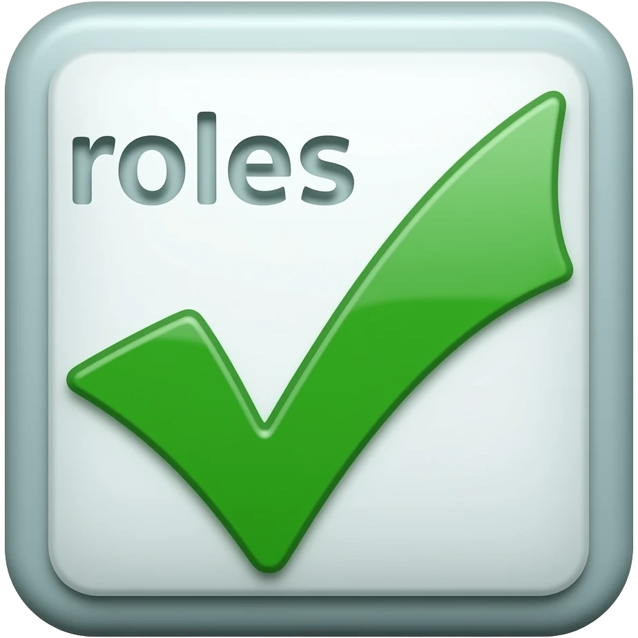 Emoji que diga roles (y que tenga un check al final verificado) emoji