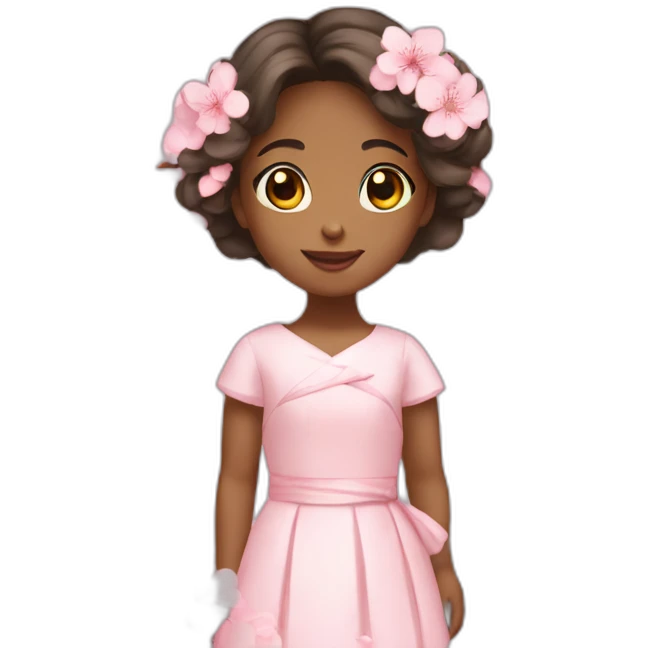 Sakura flower girl emoji