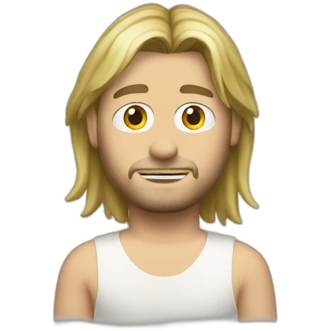 Kurt Cobain without beard emoji