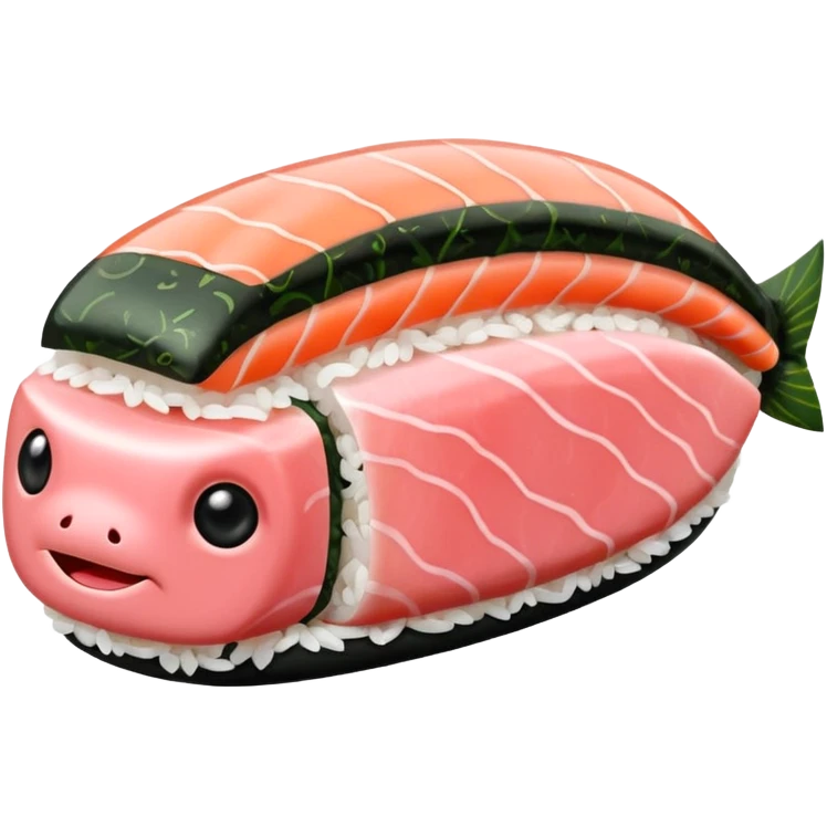 sushi piece light pink  emoji