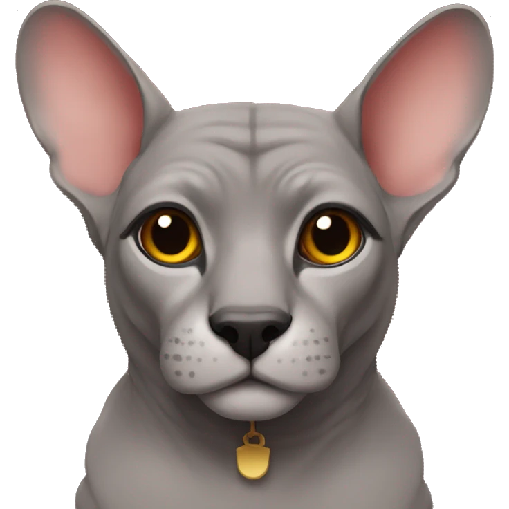 Gray Sphinx in a red sweater emoji