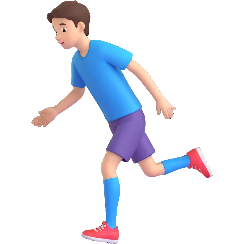 a boy passing a ball emoji
