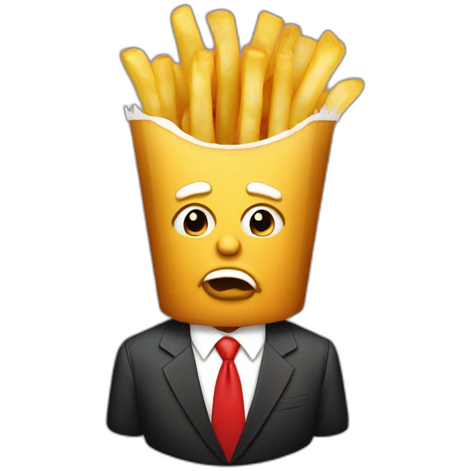 Donald Trump avec des frite emoji