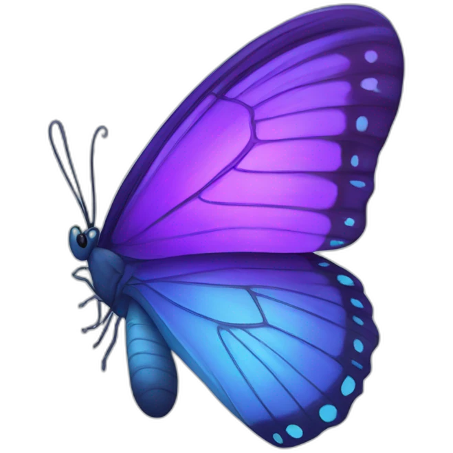 Blue and purple butterfly emoji