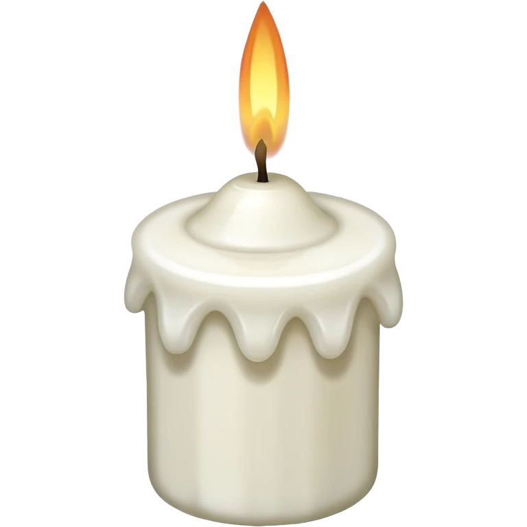 white candle with a star-shaped flame emoji