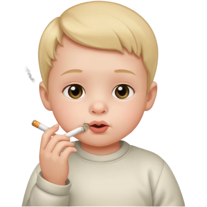 Young Baby smoking a cigarette emoji