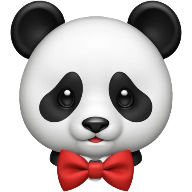 panda face wearing a bow tie emoji