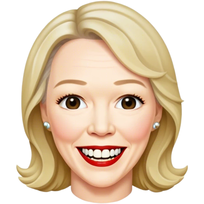 Catherine O'Hara with teeth emoji