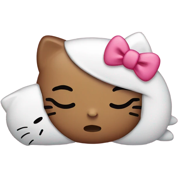 Hello kitty sleeps emoji