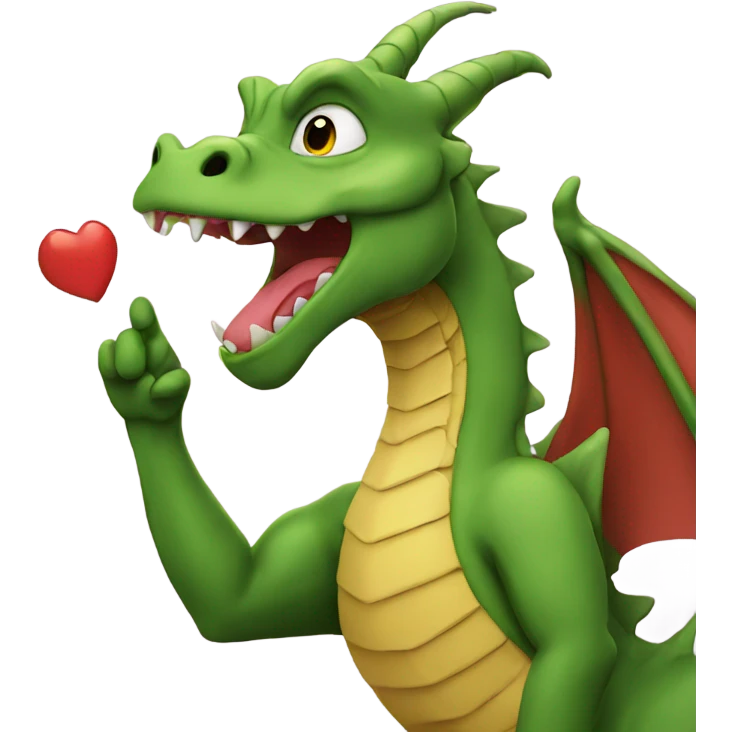 Dragon blowing kisses  emoji