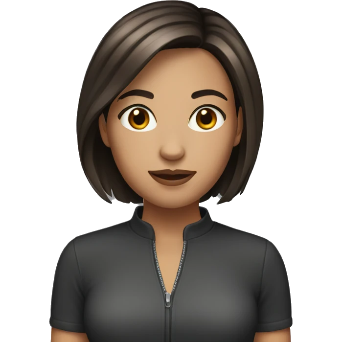 Brunette Girl short hair emoji