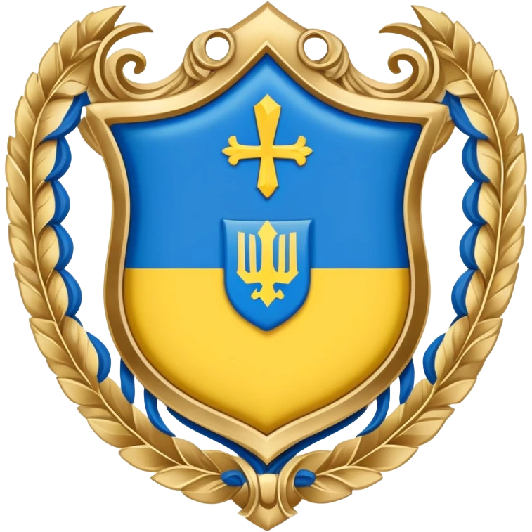 Ukrainian refugee protection symbol with German flag and shield emoji