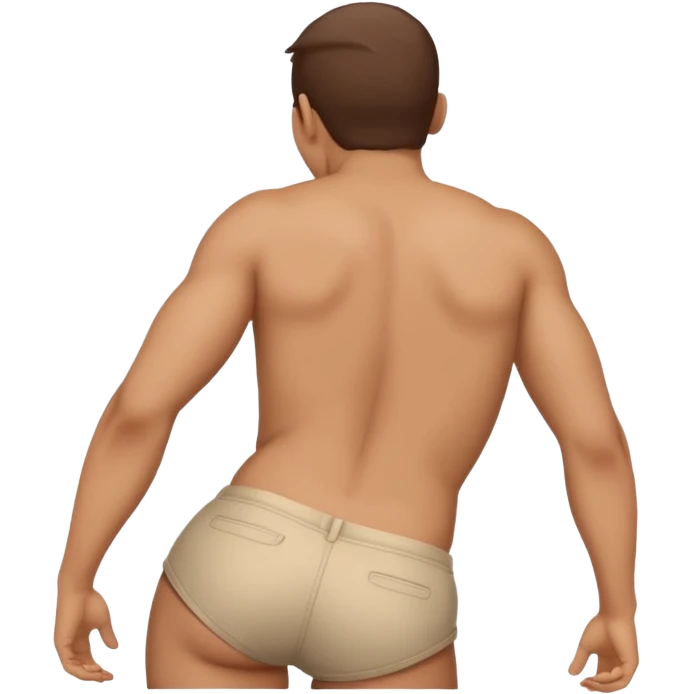 Grabbing butt and looking back emoji
