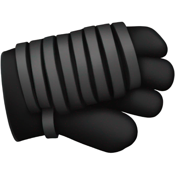 Black leather stripes wrapped around the arm. Teffilin  emoji