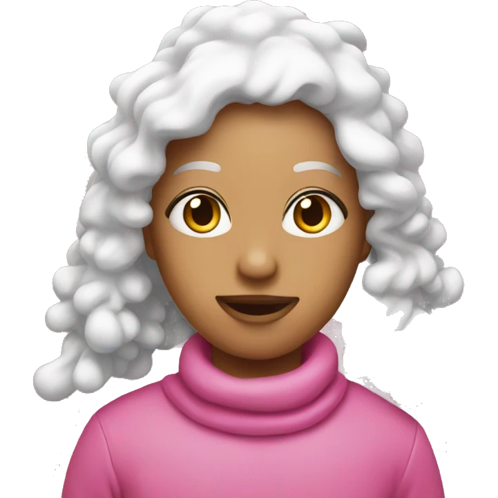 Christmas pink emoji