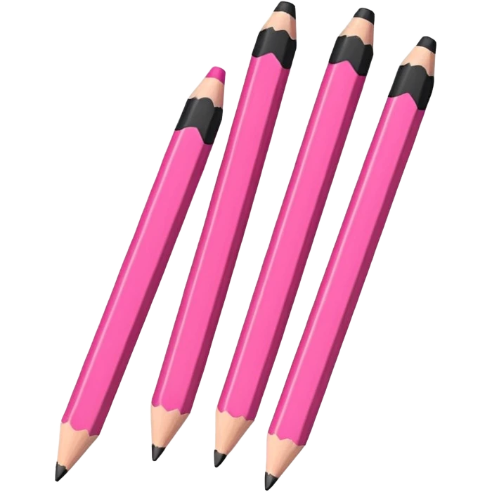 2 pink and 3 black pencil emoji emoji