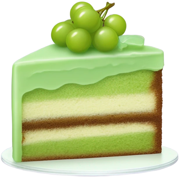 Green grape cake slice emoji