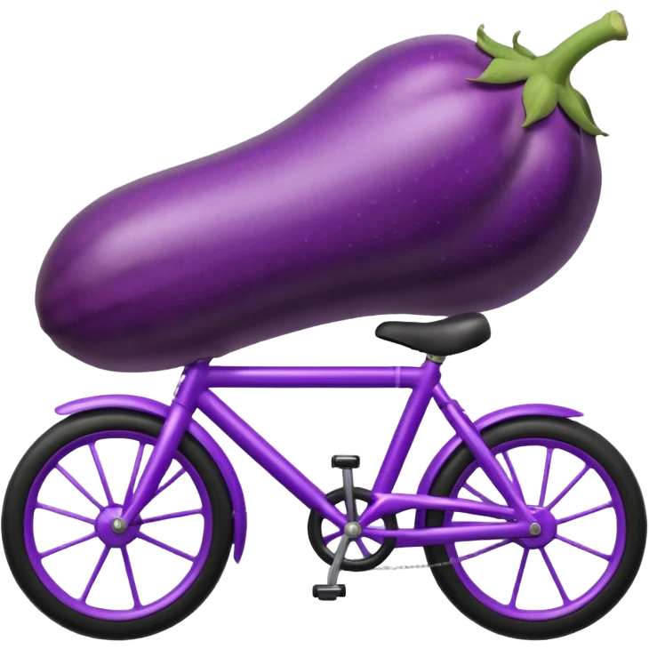 Egg plant on bike emoji