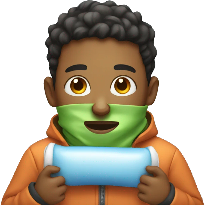 Boy with heating pack emoji