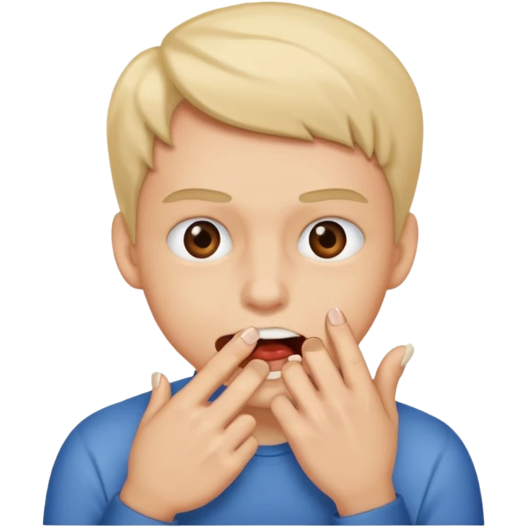 Person biting nail emoji