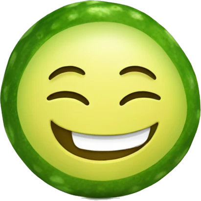 Smiley relaxing wearing cucumbers emoji