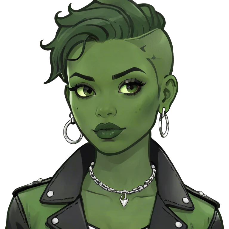 dark beauty with piercings emoji
