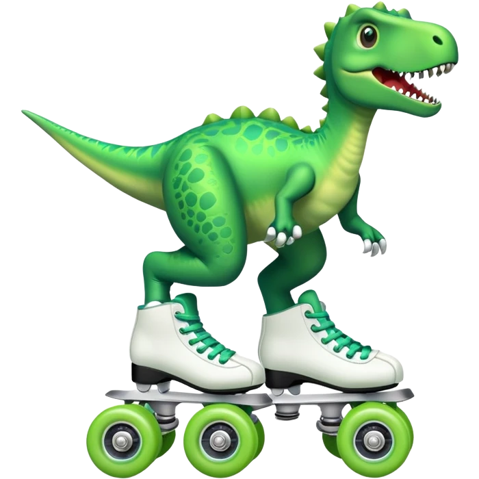 a skating dino emoji