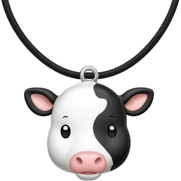i need combination of this two emojis for making a neckless ❤️🐮 the desing must be simple so it can make easily  reduse details and make it black and white  use simple lines i insist rhe cow to be just like emoji emoji