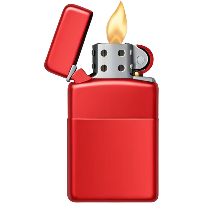 Zippo Lighter, red emoji